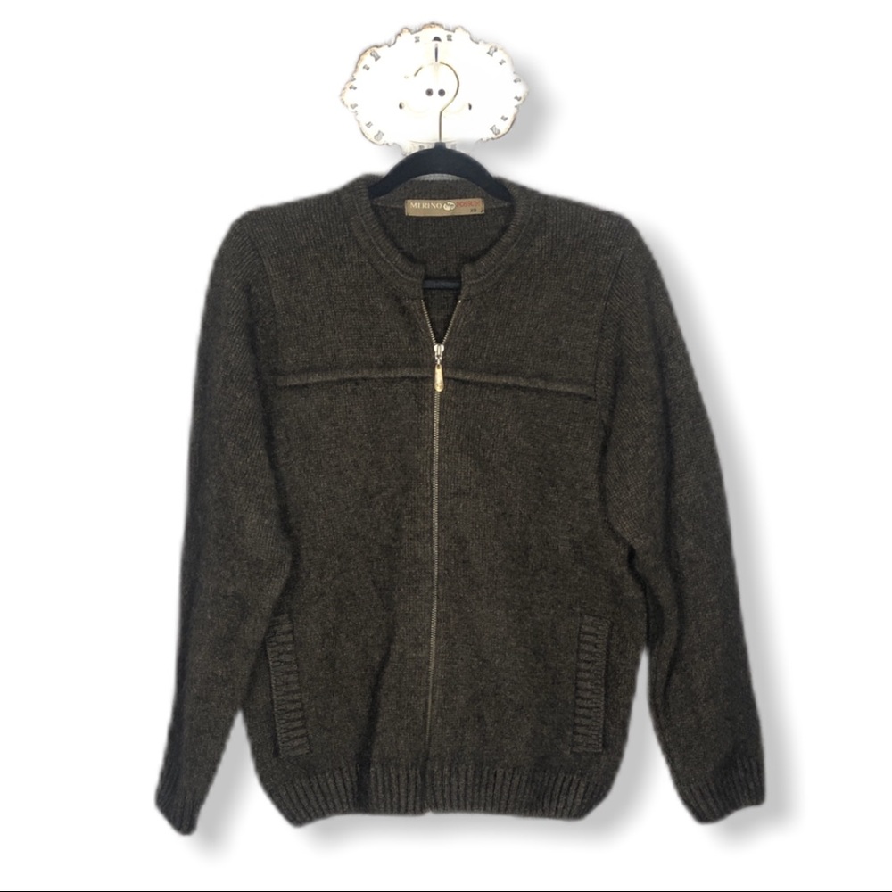 Merino Possum Zip Up Sweater Jacket Size XS